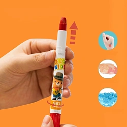Гелевые мелки Deli EC211-24 круглые 24цв. картон.кор./европод.