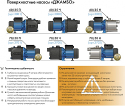 Насос садовый Джилекс Джамбо 60/35 Н 620Вт 3600л/час (3002)