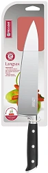Нож кухонный Rondell Langsax RD-318 стальной поварской лезв.200мм прямая заточка черный блистер