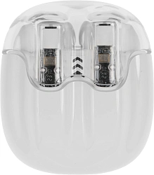 Гарнитура вкладыши Deppa Air Crystal белый беспроводные bluetooth в ушной раковине (44162)