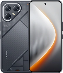 Смартфон Tecno Pova 7 Ultra 5G 256Gb 8Gb черный моноблок 3G 4G 2Sim 6.67" 1260x2800 Android 15 108Mpix 802.11 a/b/g/n/ac/ax NFC GPS GSM900/1800 Protect