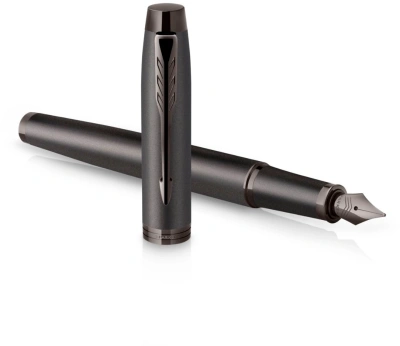 Ручка перьев. Parker IM Monochrome F328 (CW2172959) Gun Metal M сталь нержавеющая подар.кор.