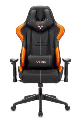 Кресло игровое Zombie VIKING 5 AERO черный/оранжевый эко.кожа с подголов. крестов. пластик