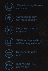 Клавиатура Lenovo Legion K500 RGB механическая черный USB Multimedia for gamer LED (подставка для запястий)