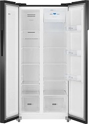 Холодильник Weissgauff WSBS 500 Inverter NoFrost 2-хкамерн. черный стекло инвертер