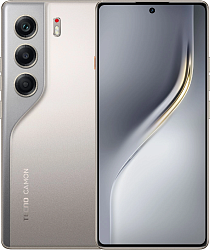 Смартфон Tecno Camon 40 128Gb 8Gb титан моноблок 3G 4G 2Sim 6.78" 1080x2436 Android 15 50Mpix 802.11 a/b/g/n/ac NFC GPS GSM900/1800 GSM1900 Protect FM microSD max1024Gb
