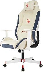 Кресло игровое A4Tech Bloody GC-830 белый с подголов. крестов. пластик белый пластик черный/белый