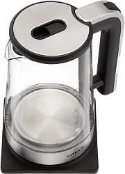 Чайник электрический Vitek VT-WK1073 2.2л. 1800Вт черный/серебристый корпус: стекло