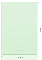 Блокнот Deli 22283LT-GREEN 210х143мм искусст. кожа 96л светло-зеленый