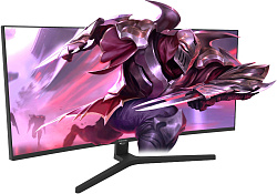 Монитор SunWind 34" SM-34QV401 черный VA LED 1ms 21:9 HDMI матовая 300cd 178гр/178гр 3440x1440 165Hz G-Sync DP WQ 5.6кг