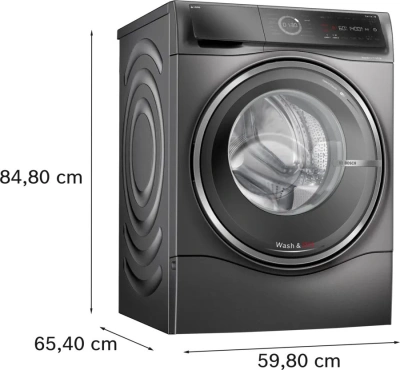 Стиральная машина Bosch Serie 8 WNC254ARSN пан.англ. загр.фронтальная макс.:10.5кг (с сушкой) серый