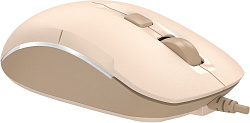 Мышь A4Tech Fstyler FM26S бежевый/коричневый оптическая 1600dpi silent USB для ноутбука 4but (FM26S USB (CAFE LATTE))