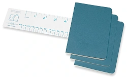 Блокнот Moleskine CAHIER JOURNAL CH013B44 Pocket 90x140мм обложка картон 64стр. нелинованный голубой (3шт)