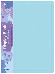Папка с 20 прозр.вклад. Бюрократ Pastel PAST20BLUE A4 пластик 0.5мм торц.карм с бум. встав голубой