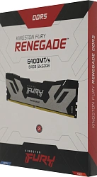 Память DDR5 2x32GB 6400MHz Kingston KF564C32RSK2-64 Fury Renegade Silver XMP RTL Gaming PC5-51200 CL32 DIMM 288-pin 1.4В kit dual rank с радиатором Ret