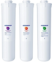 Комплект картриджей Аквафор К5-КН-К7 для проточных фильтров ресурс:4000л (упак.:3шт)
