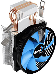 Устройство охлаждения(кулер) Aerocool Verkho 2 Soc-AM5/AM4/1200/1700/1851 серебристый/синий 4-pin 15-25dB Al+Cu 110W 307gr Ret
