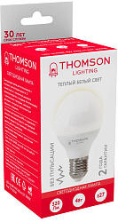 Лампа светодиодная Thomson TH-B2361 4Вт цок.:E27 шар 220B св.свеч.бел.теп. Globe (упак.:1шт)