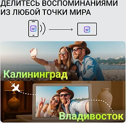 Фоторамка Digma 15.6" PF-1555 1920x1080 белый пластик 32Gb Видео WiFi