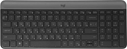 Клавиатура + мышь Logitech MK470 клав:графитовый/светло-серый мышь:графитовый USB беспроводная slim (920-009180)