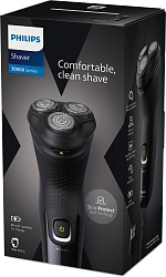 Бритва роторная Philips 3000X Series X3021/00 реж.эл.:3 питан.:аккум. черный