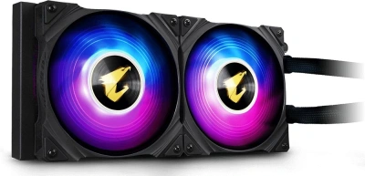 Система водяного охлаждения Gigabyte Waterforce 240 ARGB Soc-AM4/1151/1200/2066/1700 черный 4-pin 16.9-31dB Al LCD Ret (GP-AORUS WATERFORCE 240)