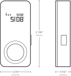 Лазерный дальномер Hoto Smart Laser Measure 2кл.лаз. 630нм цв.луч. красный (HTE0002EU)