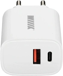 Сетевое зар./устр. Wiiix UNN-4-2-01-QC 18W 3A+2.4A (PD+QC) USB-C/USB-A универсальное белый
