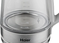 Чайник электрический Haier HK-501 1.7л. 2400Вт серый корпус: стекло/пластик (TD0036930RU)