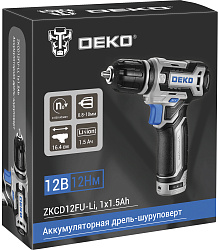 Дрель-шуруповерт Deko ZKCD12FU-Li аккум. патрон:быстрозажимной (063-4141)