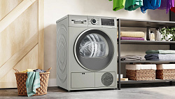 Сушильная машина Bosch Serie 4 WQG1420XME пан.англ. кл.энер.:A макс.загр.:9кг серебристый