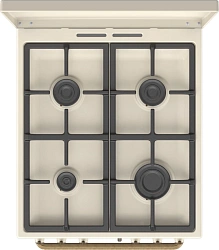 Плита Газовая Gorenje GGI5BCLI бежевый (металлическая крышка) реш.чугун