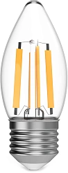 Лампа филам. Gauss Filament 7Вт цок.:E27 свеча 220B св.свеч.бел.теп. (упак.:10шт) (103802107)