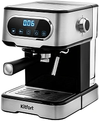 Кофеварка рожковая Kitfort КТ-765 1100Вт серебристый/черный