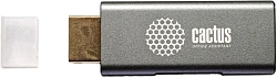 Переходник аудио-видео Cactus CS-HDMI-DP-ADR HDMI (m)/DisplayPort (f) позолоч.конт. серый