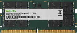 Память DDR5 32GB 4800MHz Digma DGMAS54800032D RTL PC5-38400 CL40 SO-DIMM 262-pin 1.1В dual rank Ret