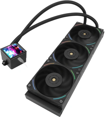 Система водяного охлаждения Thermalright Frozen Vision 360 ARGB Soc-AM5/AM4/1151/1200/2066/2011/1700 черный 4-pin 27dB Al LCD Ret (F-VISION-360-BL)