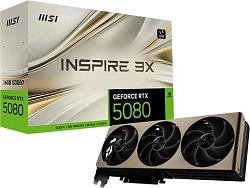 Видеокарта MSI PCI-E 5.0 RTX 5080 16G INSPIRE 3X NVIDIA GeForce RTX 5080 16Gb 256bit GDDR7 2617/30000 HDMIx1 DPx3 HDCP Ret