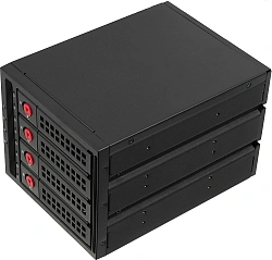 Сменный бокс для HDD/SSD Thermaltake Max 3504 SATA I/II/III/SAS SATA металл черный hotswap 4