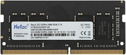 Память DDR4 8Gb 2666MHz Netac NTBSD4N26SP-08 Basic RTL PC4-21300 CL19 SO-DIMM 260-pin 1.2В single rank Ret