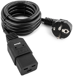 Шнур питания NTSS NTSS-PC19772 C19-Schuko проводник.:3x1.5мм2 3м 220/250В 16А черный