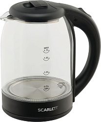 Чайник электрический Scarlett SC-EK27G90 1.7л. 1800Вт черный корпус: стекло