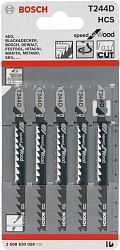 Набор пилок по дер./кам. Bosch T 244D 5пред. (лобзики)