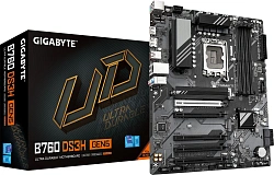Материнская плата Gigabyte B760 DS3H GEN5 Soc-1700 Intel B760 4xDDR5 ATX AC`97 8ch(7.1) GbLAN RAID+HDMI+DP
