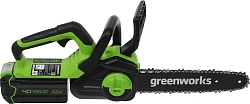 Цепная пила Greenworks G40CS30K2 аккум. дл.шины:12" (30cm) 1аккум. 4Ач ЗУ (2007807UB)