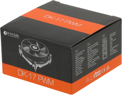 Устройство охлаждения(кулер) ID-Cooling DK-17 PWM Soc-1700/1851 черный 4-pin 14-26dB Al 65W 265gr Ret
