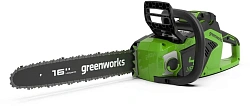Цепная пила Greenworks GD40CS18 аккум. 1800Вт 2.4л.с. дл.шины:16" (40cm) 1аккум. 8Ач ЗУ (2005807UH)