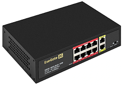Коммутатор Exegate EDGS-1082D.8PoE-120W EX299028RUS (L2) 8x100Мбит/с 2x1Гбит/с 8PoE 120W неуправляемый