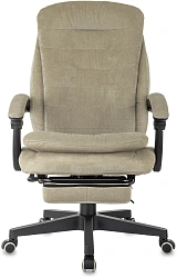 Кресло руководителя Бюрократ T-9950MSG-F Fabric песочный Light-21 крестов. пластик подст.для ног