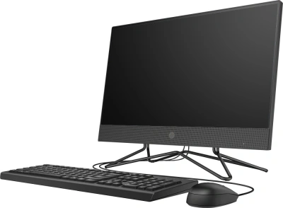 Моноблок HP 200 G4 21.5" Full HD i5 1235U (1.3) 16Gb SSD512Gb Iris Xe DVDRW CR Windows 11 Pro GbitEth WiFi BT 65W клавиатура мышь Cam черный 1920x1080